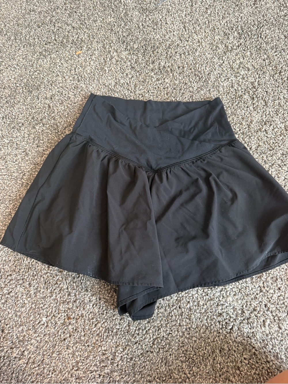 Women’s High-Waist Black crossover shorts